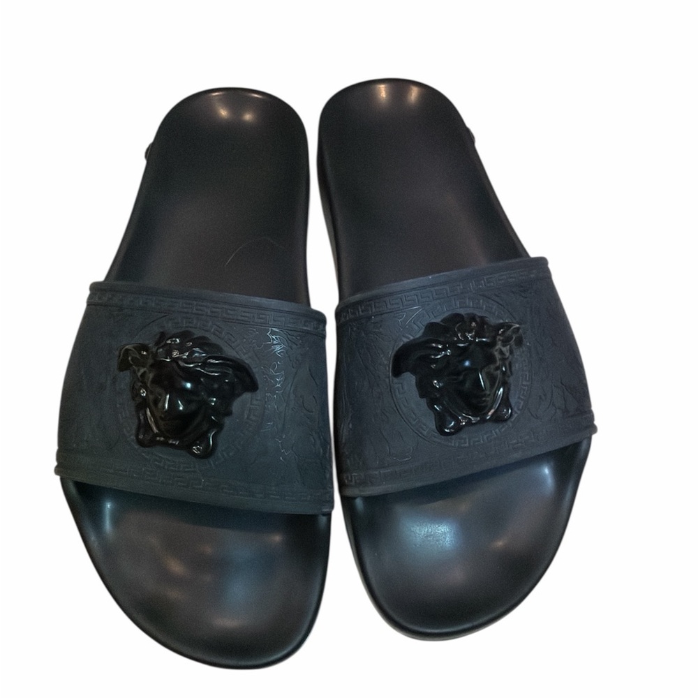 Versace Black Medusa Slide Sandals